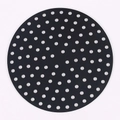 Tappetino in silicone nero rotondo per friggitrice ad aria con fori di ventilazione - Rotondo 9 Pollici / Nero