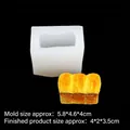 Lichtdoorlatende siliconen broodvorm met afgewerkt toastmodel voor squishy speelgoed - 3-Gats Broodvorm