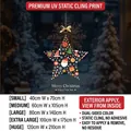 Star-shaped Christmas static window sticker with Santa, reindeer and tree patterns - Star Design-Small / 40*70cm