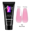 30ml Rose Pink UV LED nail extension gel in tube with glossy and matte finish swatches - Rose Pink (30ml)