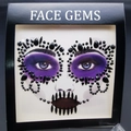 Black 3D face gems kit with water drop and round acrylic rhinestones for Halloween - 004 / Black Irregular Shaped Gems