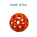 Small orange TPR rubber hollow mesh pet toy ball for dogs and cats with 7cm diameter - Small Orange Hollow Ball