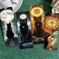 Artistieke katten tarot bladwijzers met mystieke hemelse illustraties voor DIY journals - 30 Vellen / Mystieke Kunst Kat (QH375)