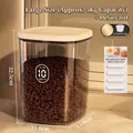 Vakuumversiegelter 10L Tierfutterbehälter aus klarem Kunststoff mit weißem Deckel - 10KG / Groß / Mit Trockenmittel / Transparent