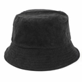 Vista dettagliata di un cappello pescatore in velluto a coste nero con trama fine - M(56-58cm) / Nero