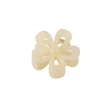 Elegant cream-colored flower hair claw clip with matte finish for women's hairstyles - Hollow Jelly - Beige