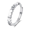 Minimalist S925 sterling silver open ring featuring connected solid circular disc design - Male Style