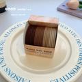 Neutral earth tone high elasticity hair ties set in elegant marble pattern packaging - Coffee Gradient 20 Pcs Set