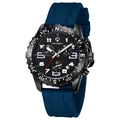 Heren sporthorloge met blauwe siliconen band en zwart multifunctioneel wijzerplaat - Blauw
