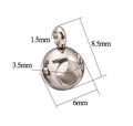 6mm Edelstahlschiebeperle mit 3,5mm Loch und detaillierten Größenangaben - 8.5x6x3mm / Stahlfarbe