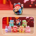 Collectible panda lucky cat figurine blind box set with colorful metallic finish - M363 Lucky Cat Box 6 / Full Box Set