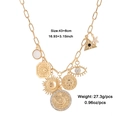 Collar bohemio dorado con dijes de sol y luna, longitud 43+8cm y peso de 27,3g - Collar DNXN04202 / Dorado