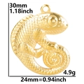 Guía de medidas del colgante de lagarto en oro de 18k con 30mm de altura y 24mm de anchura - Colgante / Dorado
