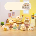Maneki Neko crystal stone cat figurines set of 6 with gold ingots and lucky charms - -78 For A Cat Set 6 / Random One