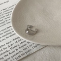 Minimalist double-layered silver ear cuff with a polished finish for non-pierced ears - Style 2021 Silver Ear Clips - Pair