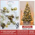 47-piece gold and white Christmas tree ornament set for 150cm holiday trees - 1.5m Accessory Kit / Snowflake Deer Gold and White