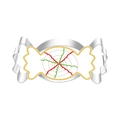 Detailed view of candy-shaped stainless steel cookie cutter with colorful texture lines - Candy 7020