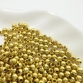 Perline rotonde in rame dorato lucido per la creazione di bracciali e collane fai da te - 3mm / Oro