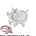 Molde de silicona de dragón 3D blanco para jabón y resina con demo del producto final - Estilo 1 Dragón de Cristal