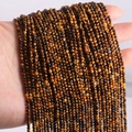 Tiger's eye loose beads with golden brown stripes for DIY jewelry making in various strands - Tiger's Eye