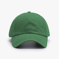 Classic grass green cotton twill baseball cap with soft top and adjustable strap - Adjustable / Malachite green