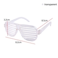 Cute transparent shutter glasses for pets, lightweight plastic party accessory for dogs - Clear Shutter Shades
