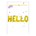 16-inch golden aluminum foil HELLO letter balloons set for party and holiday decorations - HELLO / Gold