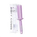 Purple professional dual-use hair volumizing roll comb in clear packaging, model #44 - All Purple