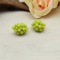 Mini light green resin grape charm with golden loop for DIY jewelry making - Large Yellow Green Grape