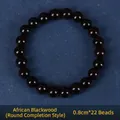 Handcrafted African Sandalwood beaded bracelet with 0.8cm beads in a deep natural finish - 8mm*22 Beads (Single Loop)