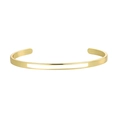 Bracelet jonc doré ouvert minimaliste avec insert en émail blanc pour bijoux de femme - Or/Blanc