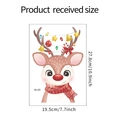 Pegatina de pared de reno navideño de dibujos animados 27,8x19,5cm para decorar el hogar - M-05 Reno