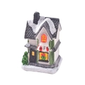 Miniature resin Christmas CAFE house with snowy roof for festive micro landscape decor - Cafe Theme Snow Cottage (Style F)