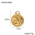 Pendentif Capricorne en or 18K poli avec relief pour la création de bijoux DIY - Capricorne