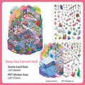 Deep Sea Music Hall creative DIY sticker set with colorful scene card and PET decals - Deep Sea Music Hall (Series 35)