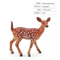 Realistic reddish-brown white-tailed deer figurine model, 7.5x7.5cm solid animal toy - Red Mother White-tailed Deer (ZQ4039C) / 23g / Red Brown
