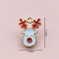 Cute reindeer Christmas alloy pendant with red enamel finish for DIY jewelry 1.7cm - 2394 Christmas Elk