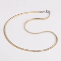 Minimalistische zweifarbige Edelstahlkette in Gold und Silber mit praktischem Karabinerverschluss - 4mm*50cm / Gold & Silber