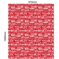 Detaillierte Größenangaben für rot-weiße Weihnachts-Geschenktüten aus PE-Gewebe - 141x91mm / Rot
