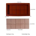 Molde de silicona para chocolate con diseño rectangular de 10 rejillas y dimensiones - Estilo Rectángulo de 10 Rejillas (D4927)