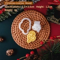 Christmas candy cane cookie mold set with 2.3x3.5cm mini plunger and yellow sample - E3032-Candy Cane