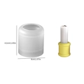 Silicone candle holder mold for DIY resin, cylindrical anchor stripe design 4.2cm height - Smooth Short Style