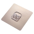 Adhesive double claw hooks for wall shelving with brushed metal finish and strong backing - 7*7cm Single Claw Hook / Brushed Silver