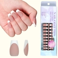 Französische Kunstnägel in Rosa und Weiß mit 3-in-1 Softgel-System und Verkaufsverpackung - YMS021 (300 Stück Packung)