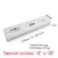 White 3-cavity oval silicone mousse mold with temperature range -40 to +230 Celsius - 3-Cavity Large Mango Mousse Mold / White