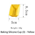 Stampo da forno rettangolare giallo in silicone con bordi ondulati e lunghezza 8,5 cm - Rettangolo-Giallo