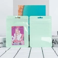 Light green macaron ziplock pouch for jewelry and photo card packaging storage - 6x10cm / Mint Green