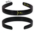 Glossy black plastic headband with anti-slip teeth, 2cm wide DIY hair accessory for women - 2.0CM Black Painted F019