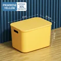 30L Primrose Yellow storage bin with lid and handles for household organization - Giant (41x30.5x24.5cm) / Primrose Yellow