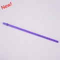 Purple reusable Tritan straw with spiral texture and anti-drop stopper ring - Violet